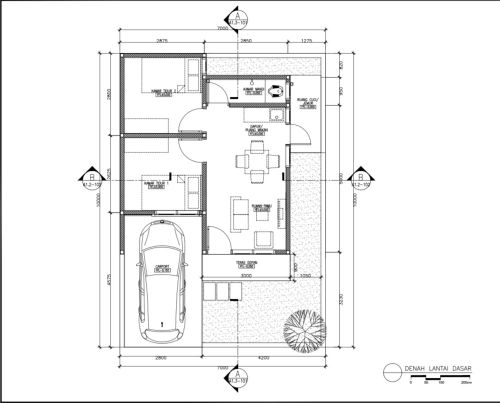 foto denah rumah tipe 33/70 perumahan LC Residence