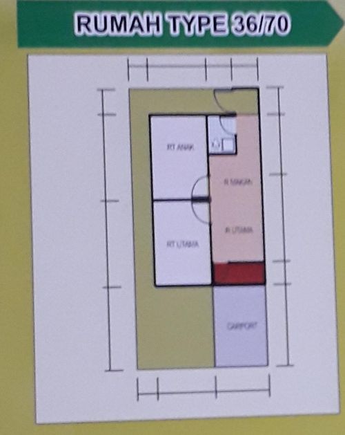 foto denah rumah tipe 36 perumahan BUKIT BHAYANGKARA ASRI