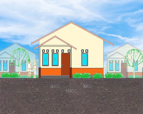 foto denah rumah tipe Subsidi perumahan Puri Cendana Tambolaka