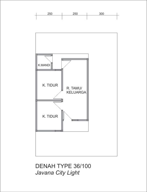 foto denah rumah tipe 36 perumahan JAVANA CITY LIGHT