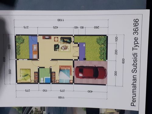 foto denah rumah tipe subsidi perumahan Perum bumi kalimasada ngadiluwih
