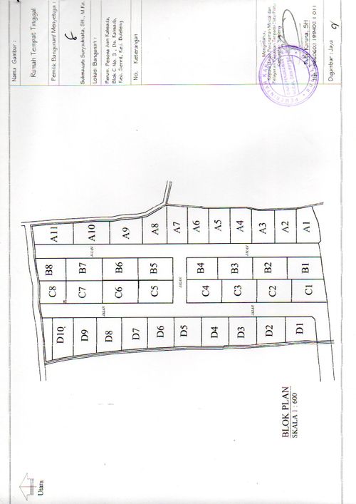 foto denah rumah tipe 30.70/72 perumahan Perumahan Pesona Asri Kalisada Seririt