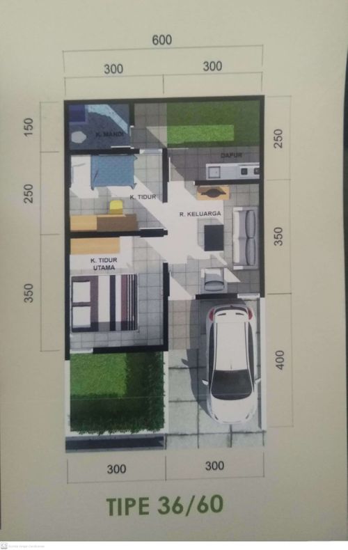 foto denah rumah tipe SINDANGASIH I perumahan SINDANGASIH REGENCY