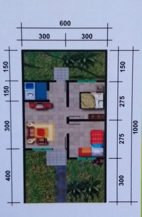 foto denah rumah tipe T30/60 perumahan GRIYA CARUBAN ASRI