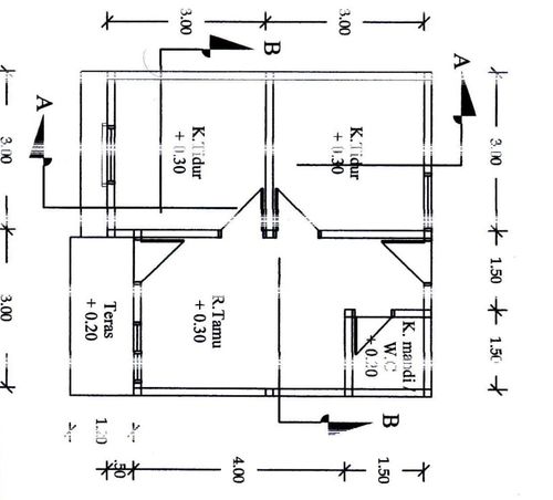 foto denah rumah tipe 36 perumahan Villa Mustika
