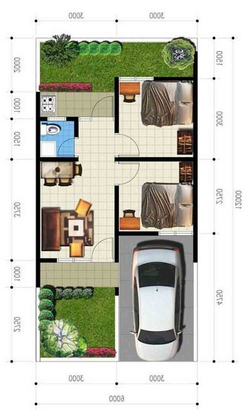 foto denah rumah tipe 36 perumahan GARDENA MAISA 4