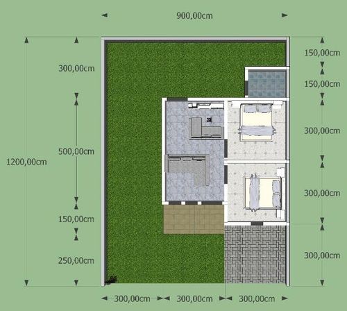 foto denah rumah tipe 36 perumahan GRIYA RIZKY AER UJANG