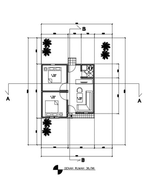 foto denah rumah tipe 36 perumahan Griya Mulia 1