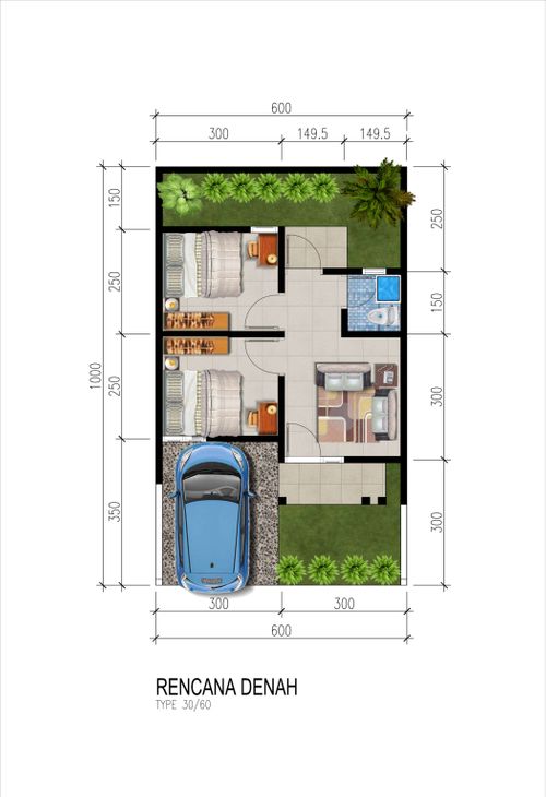 foto denah rumah tipe 30 perumahan DUKUH VIEW