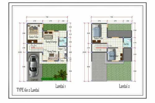 foto denah rumah tipe 60-70 (2Lt) perumahan NUSANTARA JAYA BERKAH 3