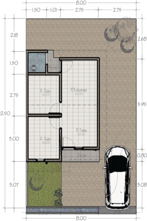 foto denah rumah tipe 36/2017 perumahan Griya Gong 2000