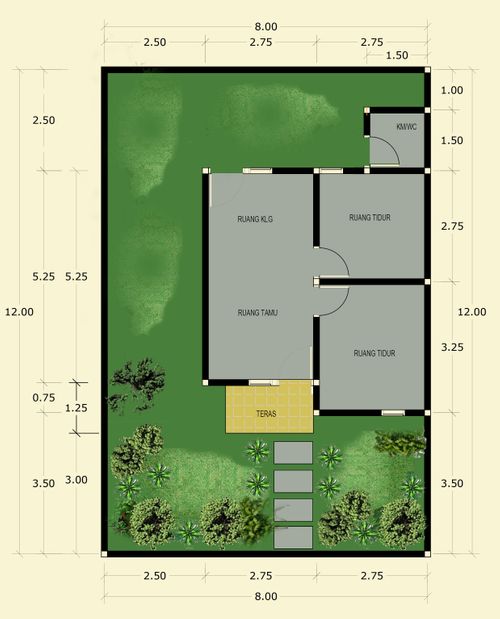 foto denah rumah tipe T36 perumahan VILLA MARS