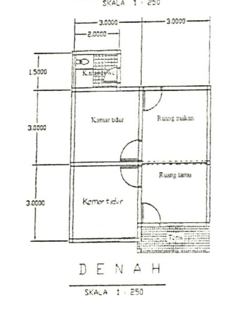 foto denah rumah tipe RSH 36/120 perumahan PURI ARZA II