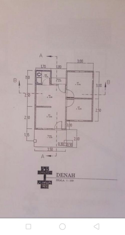 foto denah rumah tipe RST 36 perumahan Puri Binjai Residence