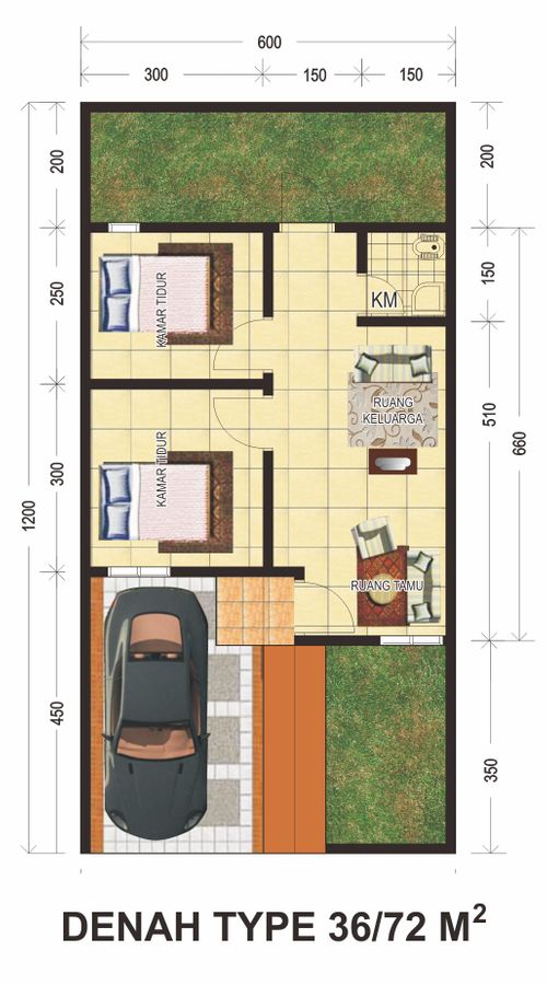 foto denah rumah tipe 36 perumahan BALE RESIK