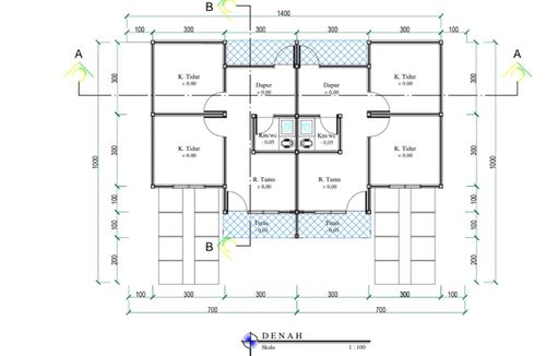 foto denah rumah tipe 36 perumahan Graha Cenderawasih Permai 4