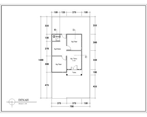 foto denah rumah tipe 36 perumahan AQWA PERMAI RESIDENCE