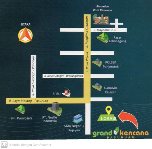 foto denah rumah tipe komersial perumahan Grand kencana pasuruan