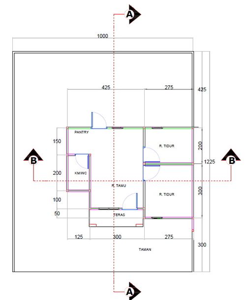 foto denah rumah tipe 36 Eropa perumahan Kav Satu Residence
