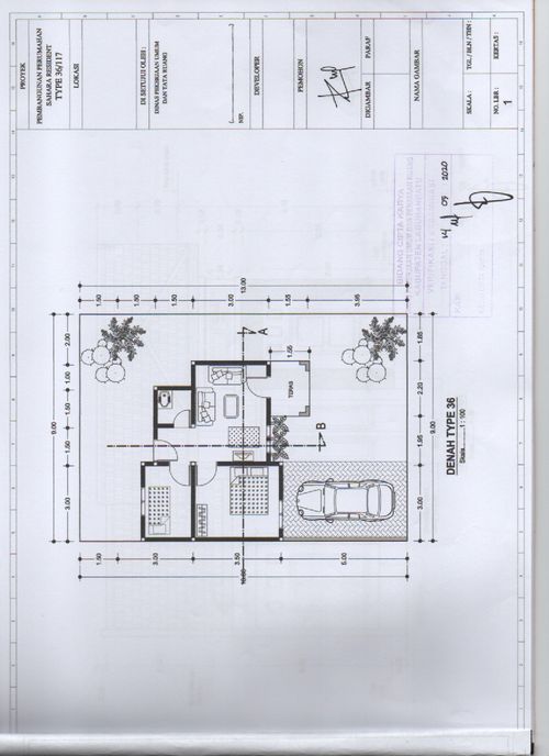 foto denah rumah tipe 36 perumahan SAHARA RESIDENCE