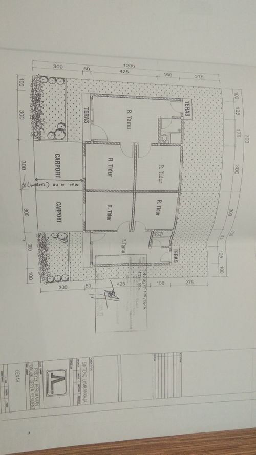 foto denah rumah tipe 36/84 perumahan Pondok Gesya Residence