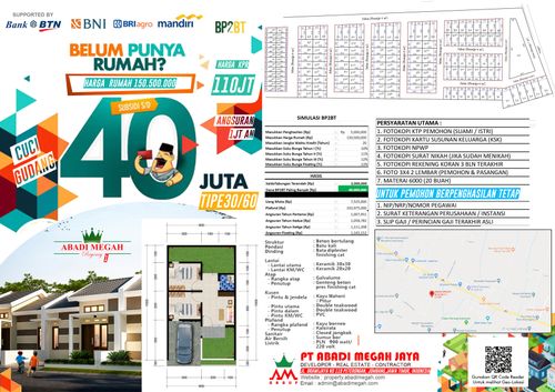 foto denah rumah tipe 30/60 perumahan ABADI MEGAH REGENCY 1