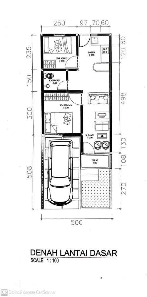 foto denah rumah tipe PZR-A perumahan PERMATA ZAMRUD RESIDENCE 