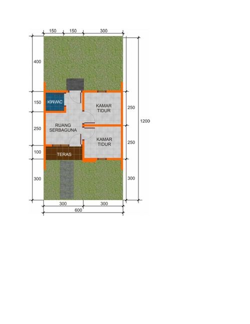 foto denah rumah tipe Blok J5  perumahan BRD RESIDENCE 