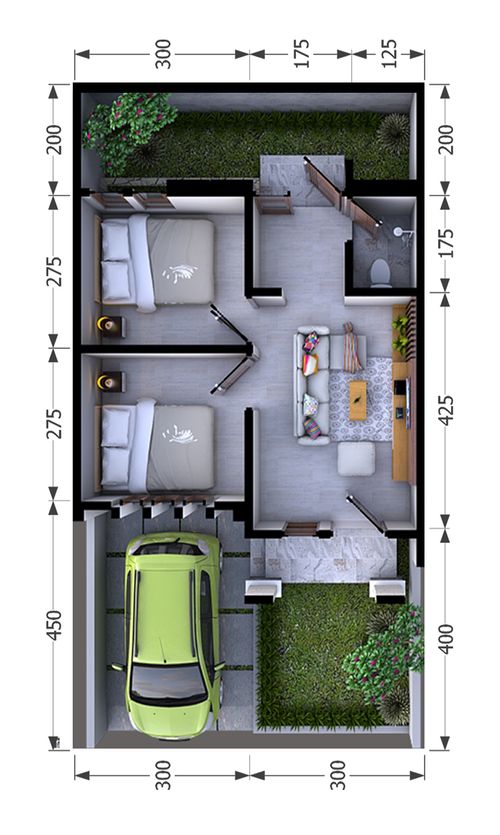 foto denah rumah tipe 36 A perumahan Mutiara Wilis