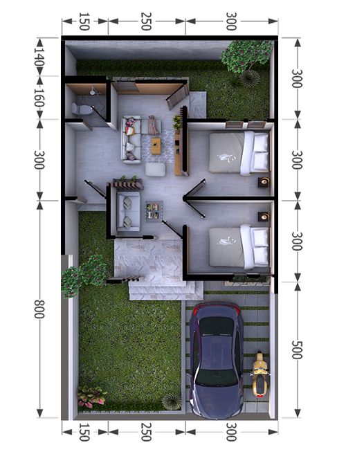 foto denah rumah tipe 45 A perumahan Mutiara Wilis