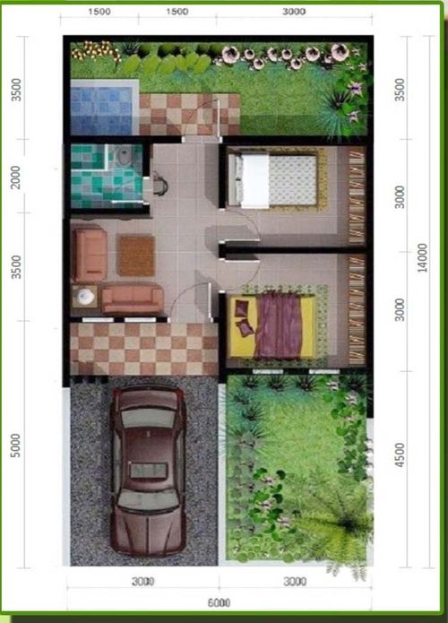 foto denah rumah tipe 36 perumahan GRIYA ELHAEN SENTOSA