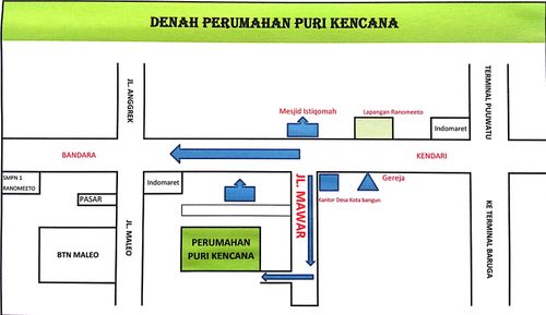 foto denah rumah tipe 36/97 perumahan PURI KENCANA