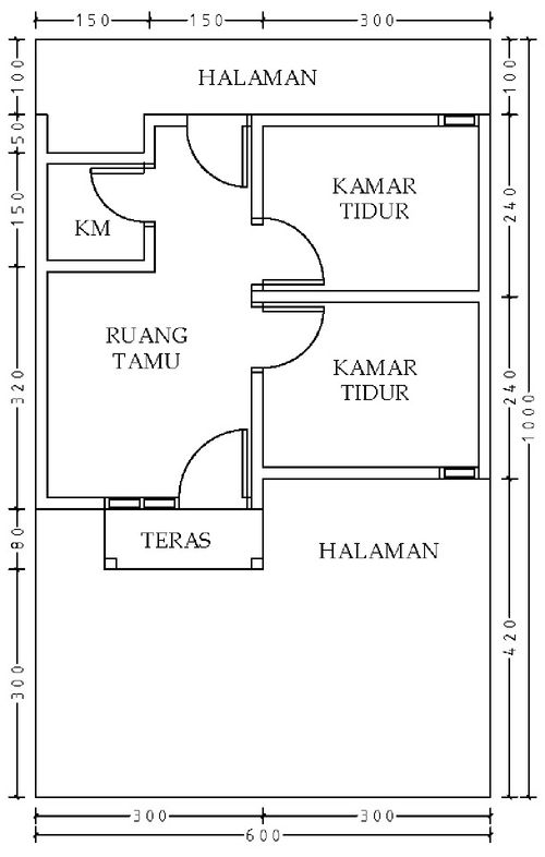 foto denah rumah tipe Asri 30/60 - 2019 perumahan Griya Mejayan Asri