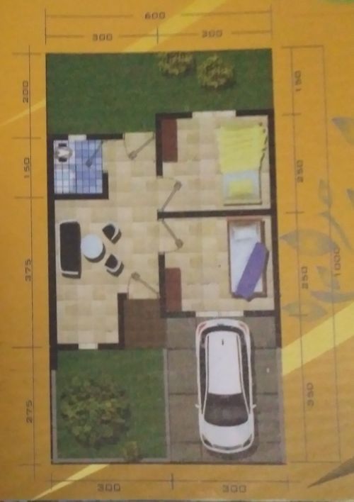 foto denah rumah tipe subsidi perumahan AYANNA RESIDENCE