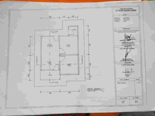 foto denah rumah tipe 36/120 perumahan GOR RESIDENCE