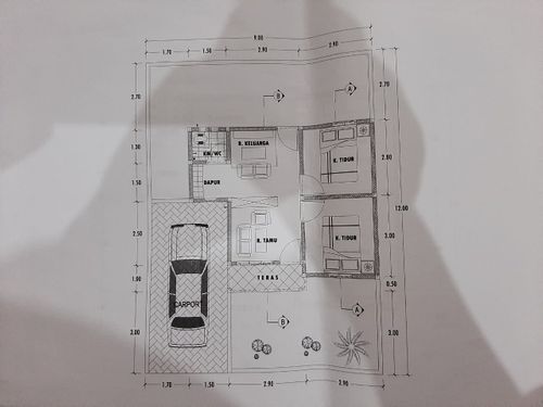 foto denah rumah tipe 36 perumahan TUK MODANG PERMAI