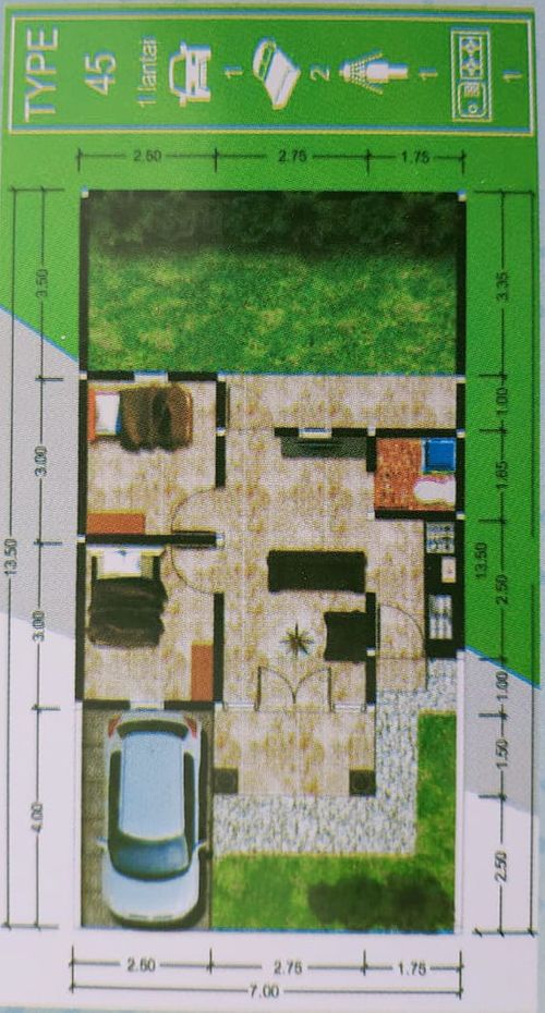 foto denah rumah tipe Nurbaety comercil perumahan PERUM NURBAETY REGENCY