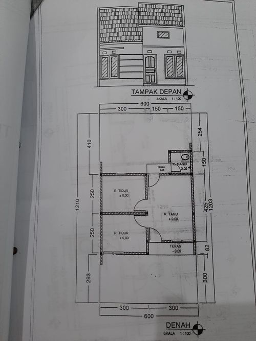 foto denah rumah tipe 30/60 perumahan Turen Indah Regency