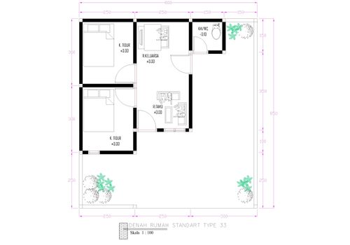 foto denah rumah tipe 36/63K perumahan GRIYA CILIWUNG 2