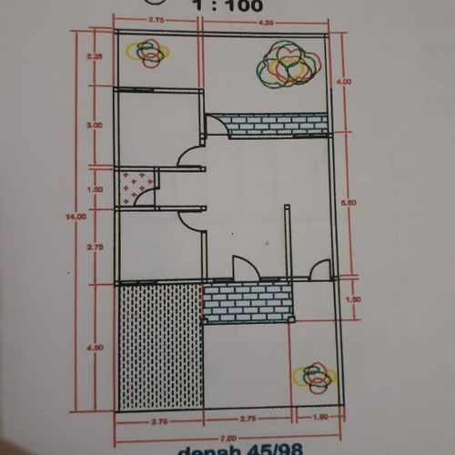 foto denah rumah tipe 45/84 perumahan BABANA PERMAI