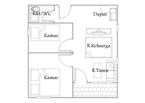 foto denah rumah tipe 36 perumahan FADILAH PERDANA 5 TAHAP 1