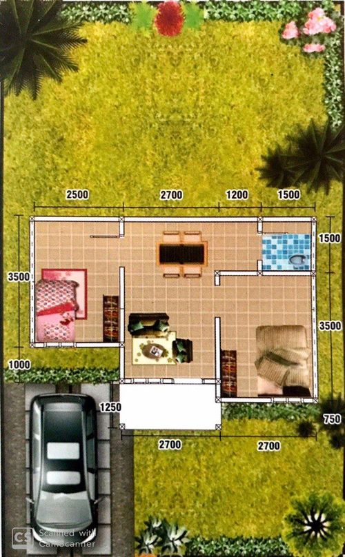 foto denah rumah tipe 36 perumahan GRIYA FLAMBOYAN