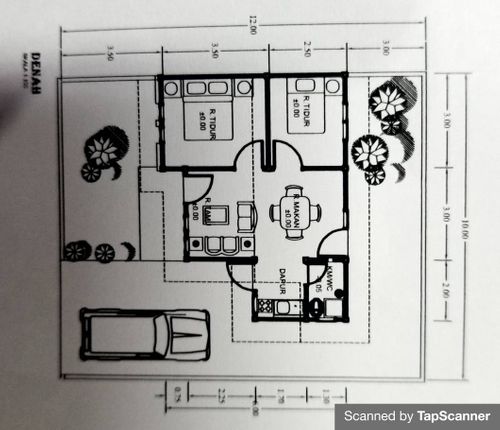 foto denah rumah tipe 40 perumahan Griya Tika Sepakat