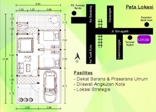 foto denah rumah tipe Standar perumahan Bumi Endah Residence