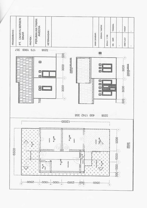 foto denah rumah tipe 36 perumahan TAMAN AMEERA 