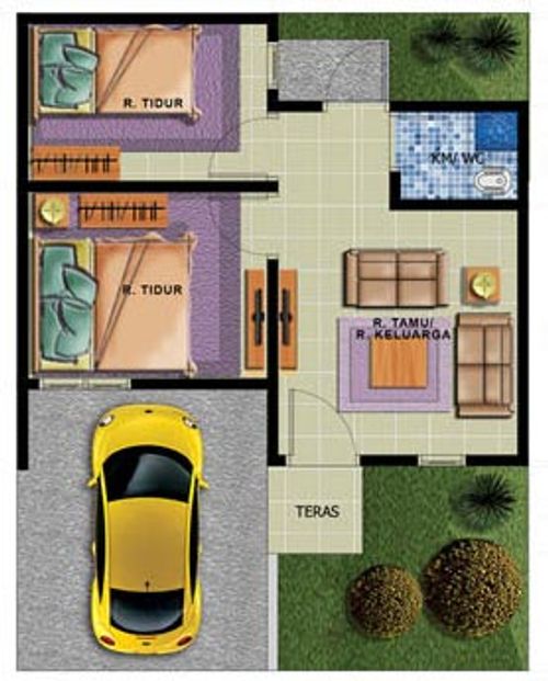 foto denah rumah tipe TUKAD 33/70 perumahan PERUMAHAN TUKAD MUNGGA REGENCY