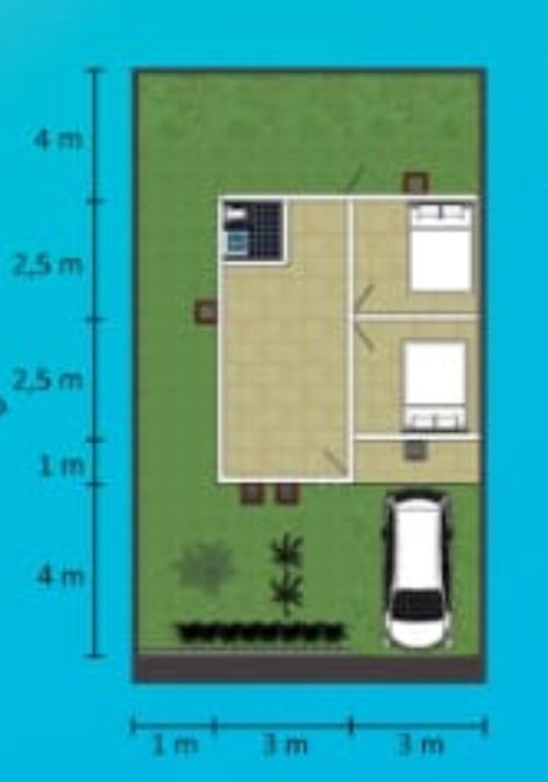 foto denah rumah tipe 36 M2 perumahan BARUGA GRIYA PERMAI II
