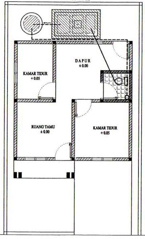 foto denah rumah tipe 36 M2 perumahan VILLA MAHKOTA