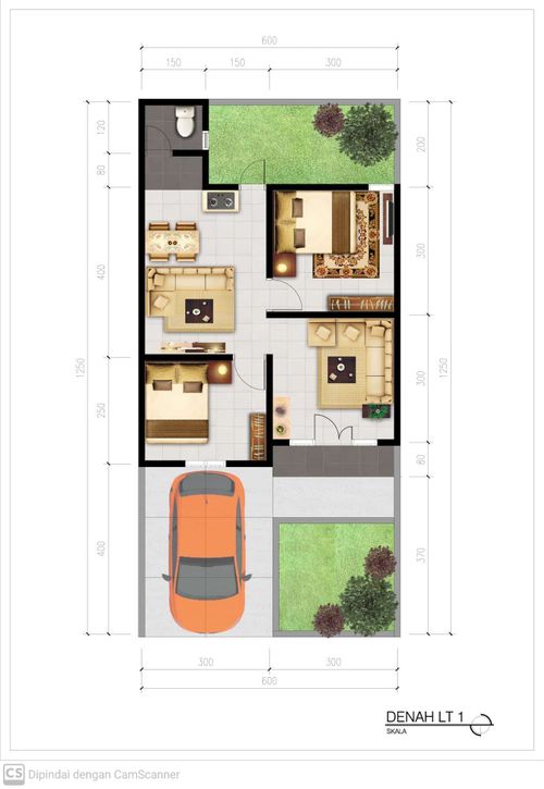 foto denah rumah tipe 36/75 perumahan HILAL RESIDENCE