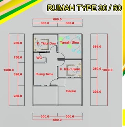foto denah rumah tipe Ruko perumahan Bukit Pelangi Residence